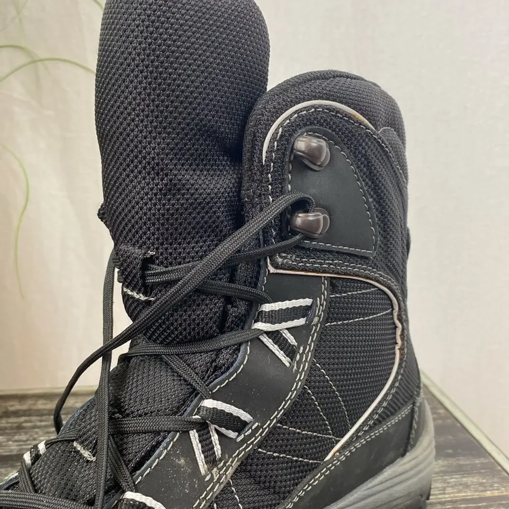 Garmont Men's Black Lace Up Leather & Canvas Hiking Boots 11.5